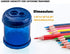 Manual Pencil Sharpener Dual Twin Holes Duty Metal Sharp Blade Crayon XL Sharpener with Large Round Catches Sharpening