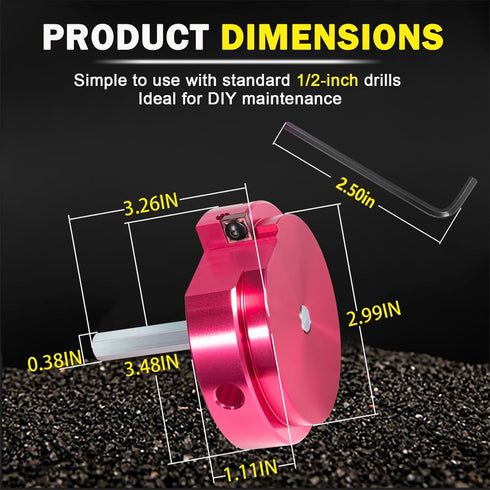 Premium PPR300 PVC Pipe Reamer 3 Inch, Aluminum Head - Plumbing Tool with 3/8-Inch Hex Shaft for PVC, ABS, CPVC
