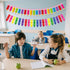 Doumeny 4Pcs Colorful Crayon Paper Banner Back to School Pencil Bunting Garland Colorful Pencil Hanging Bunting First