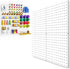 Peg Board, 4PCS Heavy Duty Metal Pegboard Wall Organizer, White Pegboard for Garage Craft Room Office Tool Organization