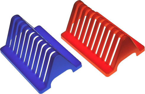 MUHWA Lab Electrophoretic Gel Glass Drying Rack Holder, Pack of 2, Orange/Blue