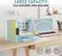 DALTACK Desk Paper Organizer with 6-Tier Tray, 3 Pen Holders, Blue, Storage Organizer for Home Office or School