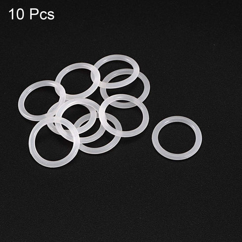 uxcell Silicone O-Rings, 16mm OD 12mm ID 2mm Width VMQ Seal Gasket, White, Pack of 10