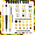 ReliThick 15 Sets Sunflower Beadable Pens, Bulk Plastic Beadable Pens, Black Ink Ballpoint Pen DIY Set for Women Kids