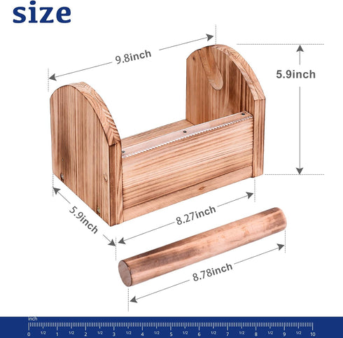 Wood Craft Masking Tape Dispenser for Kids, Multi Roll Tape Holder and Cutter for Gift Wrapping