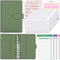 SKYDUE Budget Binder with 8pcs Zipper Envelopes, 12pcs Expense Sheets & 24 Rose Gold Sticky Labels, Money Organizer for