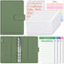 SKYDUE Budget Binder with 8pcs Zipper Envelopes, 12pcs Expense Sheets & 24 Rose Gold Sticky Labels, Money Organizer for