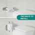3M Toilet Paper Holder for Bathroom, Self Adhesive Stainless Steel Tissue Towel Roll Holder, Brushed Nickel