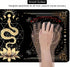 Black & Gold Large Mouse Pad, Boho Snake Witch Desk Mat for Desktop, 35.4x15.7 in for Gaming & Office
