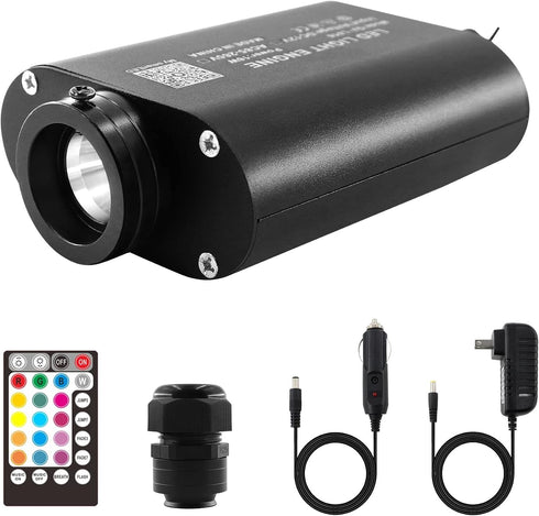 ATOKEE 16W Sound Activated Fiber Optic Light Box, Bluetooth App/RF Remote Control
