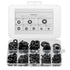 Eowpower 500 Pieces Black Nylon Flat Washers Assortment Kit for M2 M2.5 M3 M4 M5 M6 M8 M10 Screw Bolt