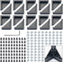 2040 Corner Bracket Kit, 20pcs Corner Brackets, 80pcs Hexagon Socket Screws, 80pcs Slide Nuts, 1 Hex Wrench for 6mm Rail