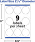 Avery Printable Round Labels, Sure Feed, 2.5" Diameter, Glossy White, 90 Customizable Labels (22830)