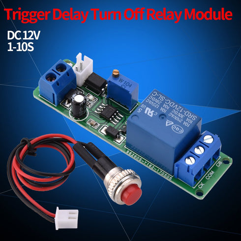 Timer Relay Module, DC 12V Adjustable Timer Delay Turn Off Module, Timing Relay Time Switch 1~10sec