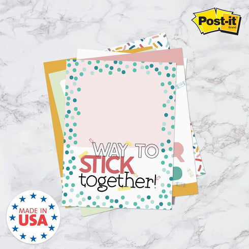 Modern Teacher Sticky Note Pads, 3" x 4" Education Sticky Notes, Set of 6 Pads, Empowering Quotes Teacher Gift
