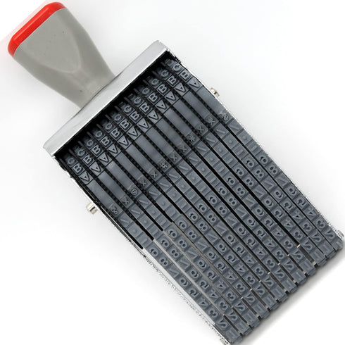 ZENG 12-Digit Adjustable Roller Stamp, Customizable Alphabet, Numbers & Symbols for Office