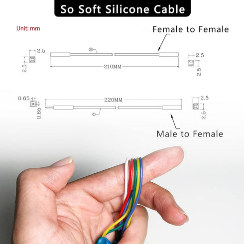 Test Lead Set, Mini Grabber Test Hook Clips Silicone Jumper Wires for Electrical Testing, 60 V, 3A (18PCS)