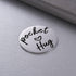 MIXJOY 2-Sided Pocket Hug Token - You Are Braver Than You Believe, Love Gift Miss You Note, 1.5", Silver