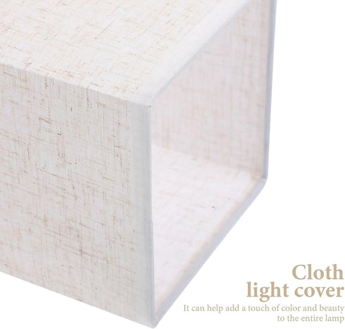 E27, 12cm Bulb MAGICLULU Square Lamp Shades Fabric Clip On Lamp Covers Linen Light Chandeliers Lampshade Replacement