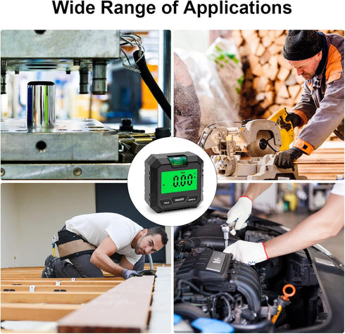 Hancaner Digital Angle Finder with LCD Display, Electronic Level and Angle Gauge, Magnetic Base