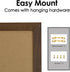 Whiteboard Calendar & Corkboard, 10.5" x 14.5", Rustic Brown Framed Combination Dry Erase White Board & Bulletin Board