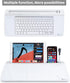 Varhomax Glass Desk Whiteboard with Storage, To-Do List Memo Desktop Dry Erase White Board for Home Office (White)
