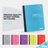 Enday Graph Paper Composition Notebook - Hard Cover, 100 Sheets, Premium Quad Ruled Notebook (6 Pack)