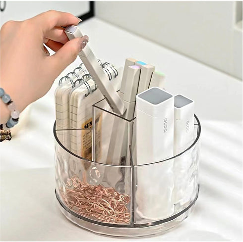 Rotating Pencil Holder, Desk Organizer with Multi-Compartment Design for Home Offices and Classroom Supplies