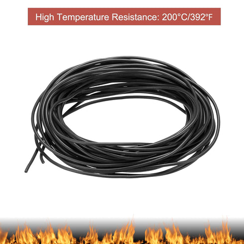 MECCANIXITY 28 Gauge Silicone Wire, 28AWG High Temperature Hookup Stranded Wire, Tinned Copper Black 30m/98.4ft