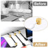 Pluzmecalm 1Pc 2-in-1 Gold Cable Anchors for Desk, Gun Metal Cord Anchors Holder Aluminum Wire Organizers Adhesive