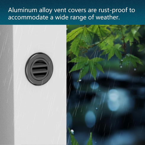 4 Inch Round Air Vent, HG Power 2-Pack Aluminium Alloy Louver Grille Cover with Built-in Screen Mesh for Ventilation