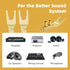 Monosaudio Speaker Spade Plug Connectors, 8pcs Pure Copper 45 Degree Screw Locking Y Spade Plug with Heat Shrink Tubes