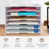 SONGWAY File Organizer for Desk, 7 Tier Wide Document Holder, Letter Mail Tray Storage Rack, A4 Paper Storage