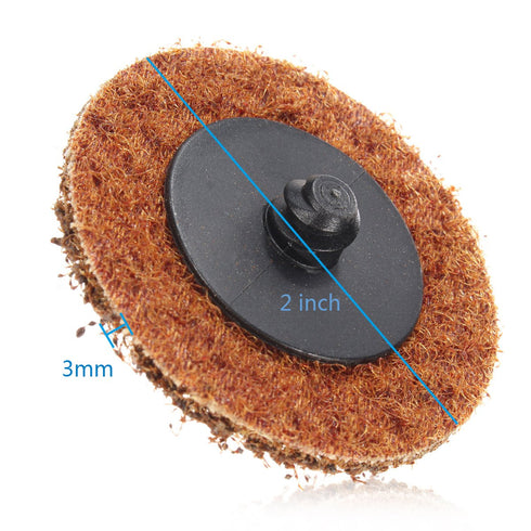 Yakamoz 15pcs 2 Inch Roll Lock Surface Conditioning Sanding Disc with Roll Lock Disc Pad Holder, Quick Change R-Type