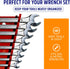 Protoco 3021 Standard Wrench Rack, 15 Piece Magnetic Tool Organizer for Tool Box or Wall