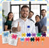ReliThick 40 Set (10 Employee Appreciation Gifts Bulk, Puzzle Badge Reel with Thank You Cards, Retractable ID Badge