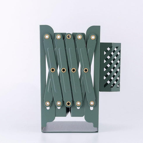 YIRUIDD Adjustable Bookends for Shelves, Metal Bookends for Heavy Books, Book Stopper Organzier with Pen Holder