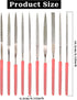10Pcs Diamond Needle File Set, Mini Metal File Set for Jewelry Stone Carving Tools (2x100mm)