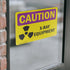 (2 Pack) OSHA Caution Radiation Sign, X-Ray Equipment Vinyl Label Decal 5 Inch X 3.5 Inch, Weather Resistant