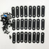 QSJ 24 Pcs Black Straight Bracket Mending Plate, 56mm / 2.2" with Screws and Screwdriver