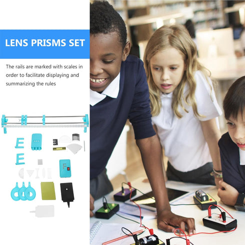 STOBAZA Optical Experiment Kit Lens and Prisms for Science Education and Physics Labs Includes Optical Bench