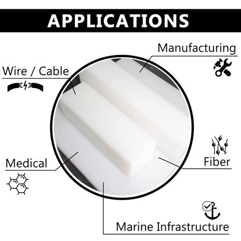 UHMW Tapping Block, Ultra High Molecular Weight Polyethylene Rectangular Solid Plastic Blocks for DIY Projects