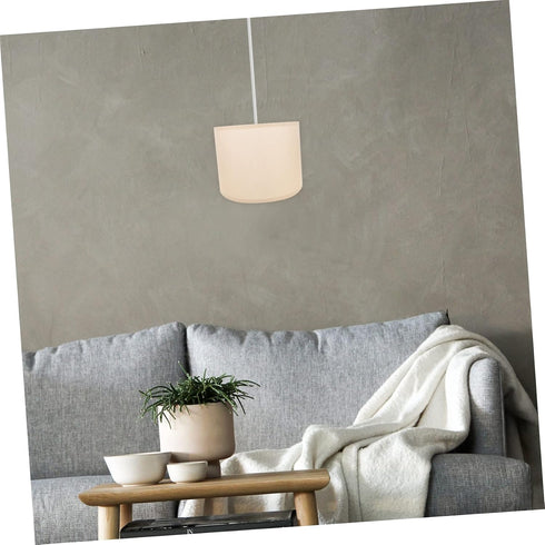 Alipis Small Burlap Drum Lampshade Modern Floor Lamp Shade Metal Linen Wall Light Cover