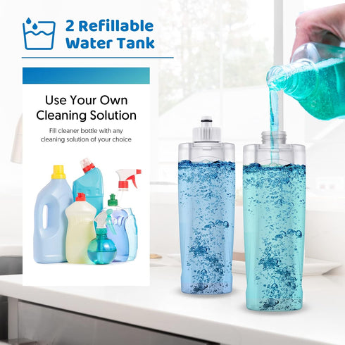 5 2 Commercial Spray Wet Mops for Hardwood Floor Cleaning: MEXERRIS Floor Mop with Washable Pads for Swiffer Powermop