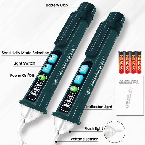 Voltage Tester, X-XIANQI Non-Contact Voltage Tester Pen, Electric Tester Dual Range 12V-1000V, Live Wire Tester with