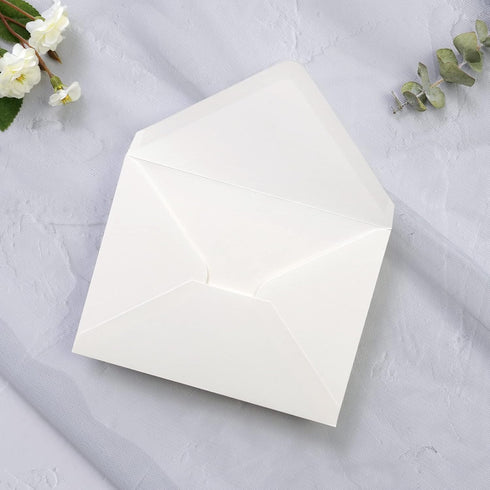 PONATIA 50 Pack A1 Envelopes, 3 5/8 x 5 1/8 Inches Ivory, Perfect for Weddings, RSVP Cards, Thank You Notes