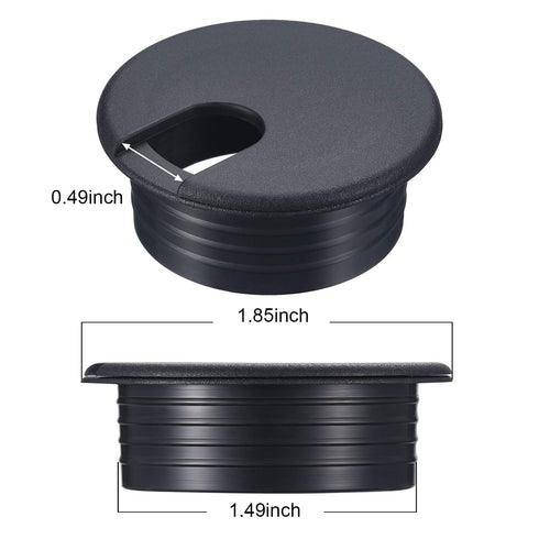 SATINIOR 10 Packs Desk Cable Wire Grommet Cord, PC Computer Desk Plastic Grommet, Tidy Cable Hole Cover Organizers (1.5
