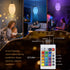 9-Inch Dimmable Chandelier001 YEHUARIS Pendant Light with Remote Control, Modern Drum Light Fixture, RGB Color Changing