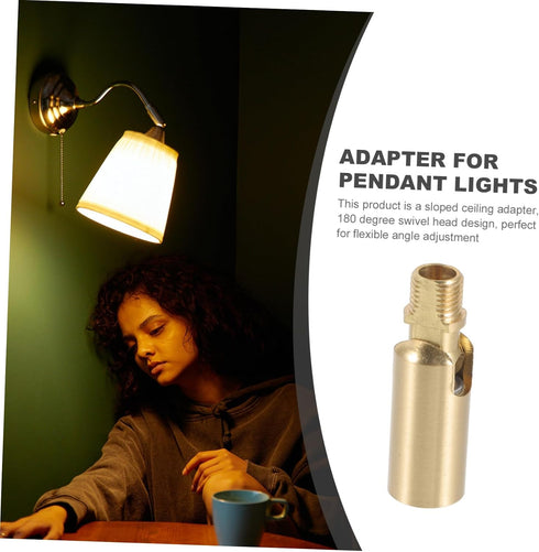 180 1-Piece Pure Copper Adjustable Wall Sconce Socket Extender Sloped Ceiling Adapter for Pendant Lights Light