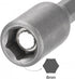 uxcell Quick-Change Nut Driver Bit, 1/4" Hex Shank 8mm Magnetic Nut Setter Drill Bits, 1.89" Length, 2 Pcs